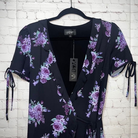 Widow Dolls Kill Thorn And Thistle Wrap Mini Dress Short Sleeve Fairy Sz Small - Picture 4 of 9